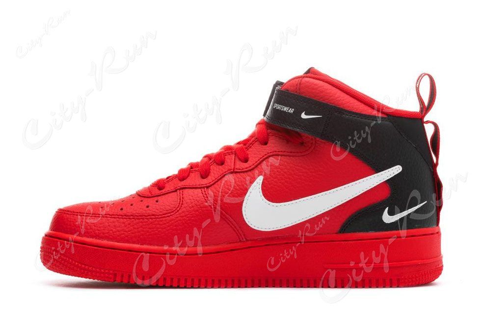 Nike air force 1 cheap mid 07 red white