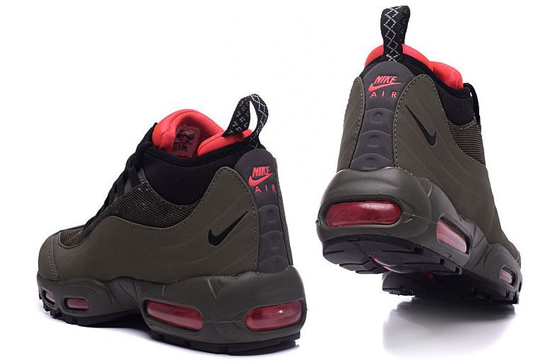 Nike Air Max 95 Sneakerboot, хаки, кожа, мужские